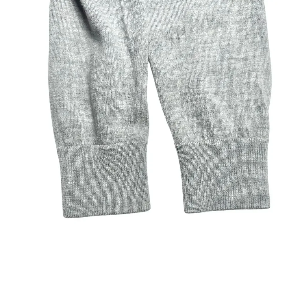 J. Crew | Men | 100% Merino Wool Gray Quarter Zip Pullover Sweater | Large